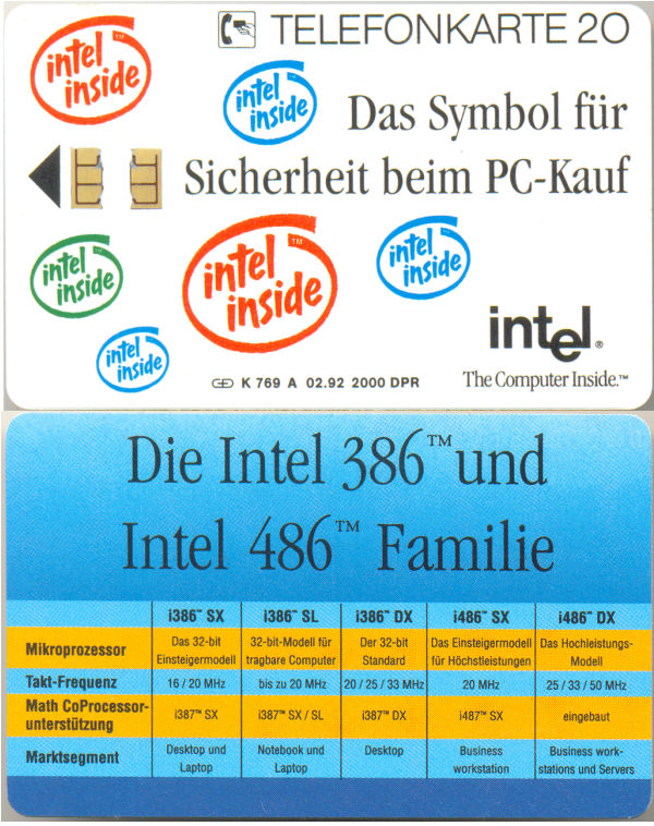 Intel phonecard