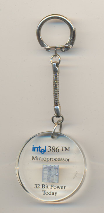 Intel keychain "Intel 386"