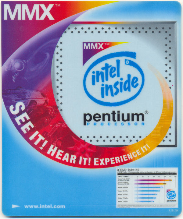 Intel mousepad 'Intel Inside MMX'