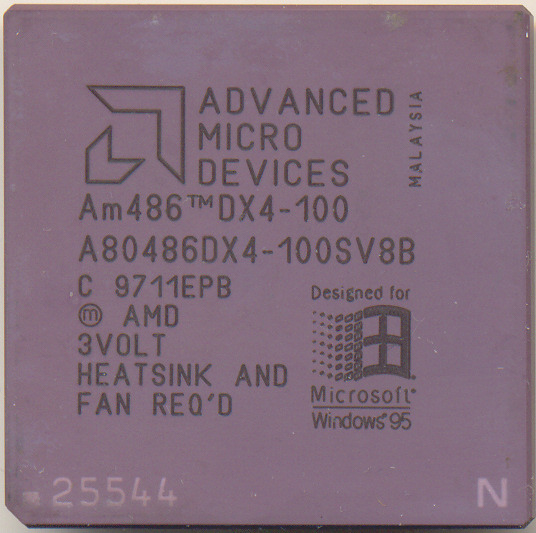 AMD A80486DX4-100SV8B Laser engraved