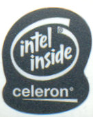 Intel case sticker 'Celeron' black