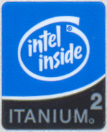 Intel case sticker 'Itanium2'