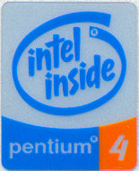 Intel case sticker 'P4'
