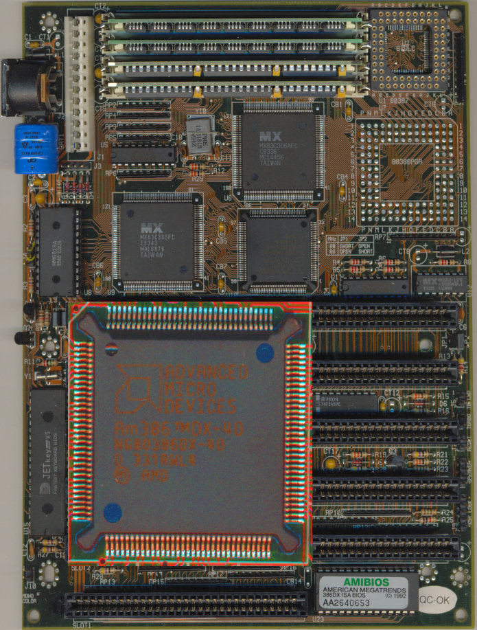 Am386dx40 on motherboard
