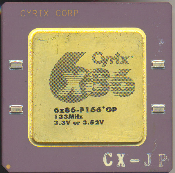 Cyrix 6x86-P166+GP capacitors