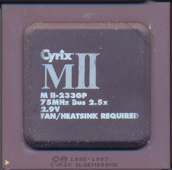 Cyrix MII-233GP 'Blacktop'