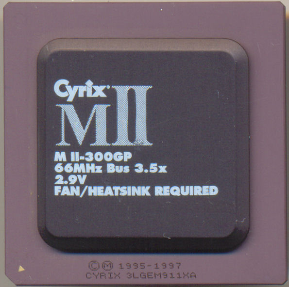 Cyrix MII 300GP blacktop
