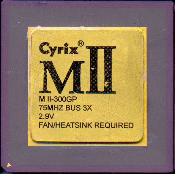 Cyrix MII-300GP 'Goldtop' 75 MHz bus