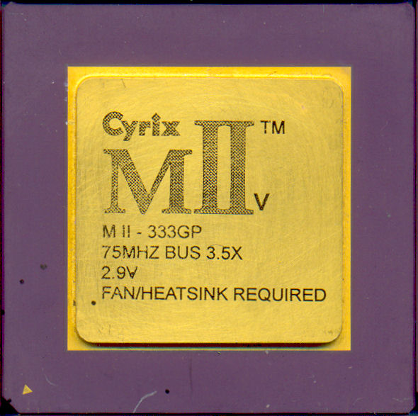 Cyrix MII-333GP 'Goldtop'