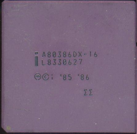 Intel A80386DX-16 'Double sigma'
