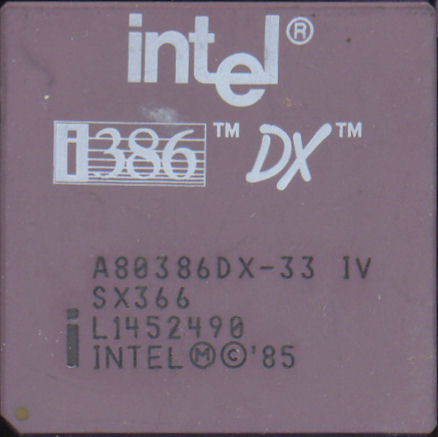 Intel A80386DX-33 IV SX366