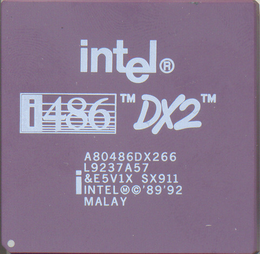Intel A80486DX2-66 SX911 White print