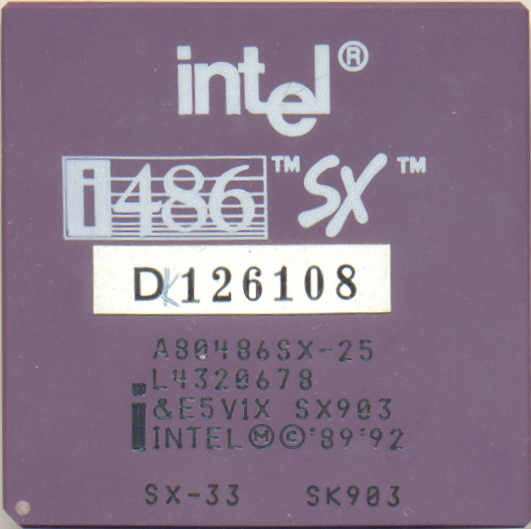 Intel A80486SX-25/33 SX903/SK903 'Remarked by Intel'