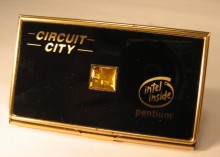 Intel Pentium business card case with Pentium chip