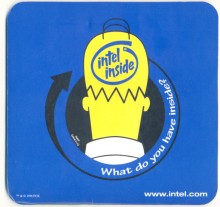 Intel mousepad Intel inside Homer Simpson