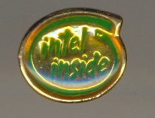 Intel Pin Intel inside green
