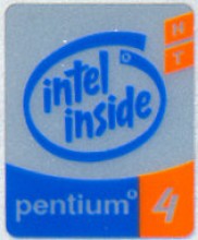 Intel case sticker 'P4 HT'