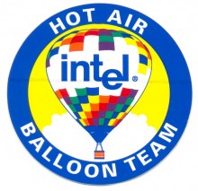 Intel sticker "Intel hot air balloon team"