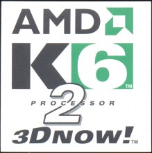 AMD sticker 'K6-2 3DNOW' 10x10 cm