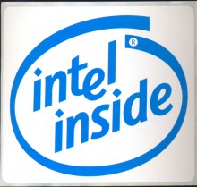 Intel sticker 'Intel inside 7x8 cm