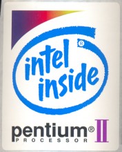 Intel sticker 'PII'