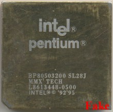 FAKE Intel BP80503200 SL28J
