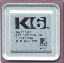 AMD K6/200ALR BIG LOGO