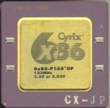 Cyrix 6x86-P166+GP capacitors