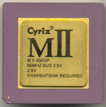 Cyrix MII-300GP Goldtop 66 MHz bus