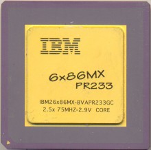 IBM 6x86MX PR233 BVAPR233GC 75 MHz bus
