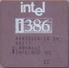 Intel A80386DX-20 IV SX217 'Double sigma'