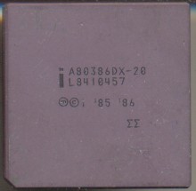 Intel A80386DX-20 Intel A80386DX-20