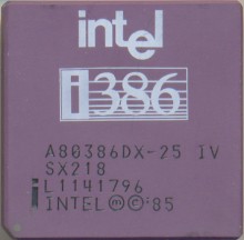 Intel A80386DX-25 IV SX218
