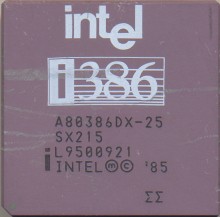 Intel A80386DX-25 IV SX215 'Double sigma'