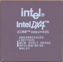 Intel A80486DX4-100 SK096 white print