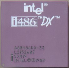 Intel A80486DX-33 SX419 'New logo'