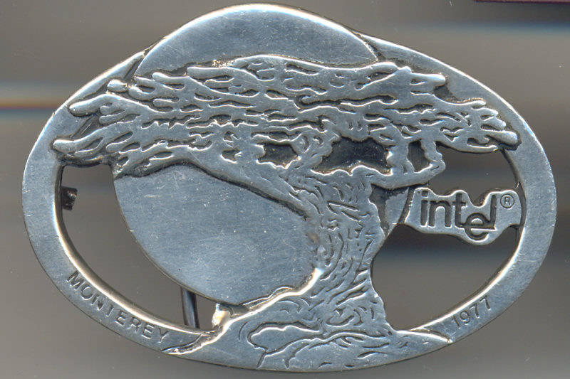 Intel belt buckle Intel Monterey 1977