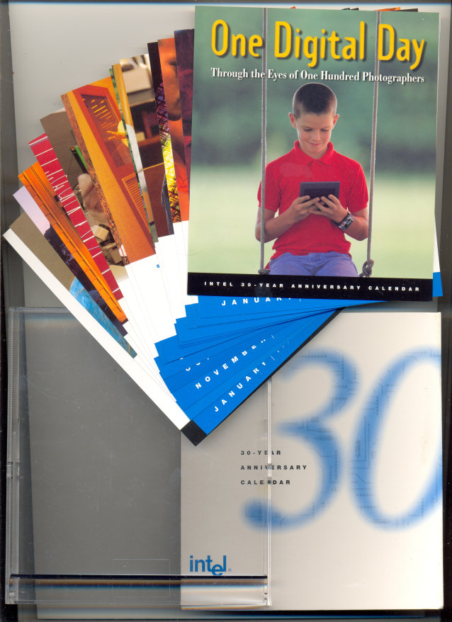 Intel calendar "One digital day" 30 year anniversary