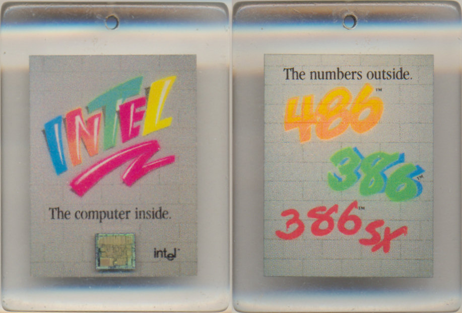 Intel keychain 'The computer inside'