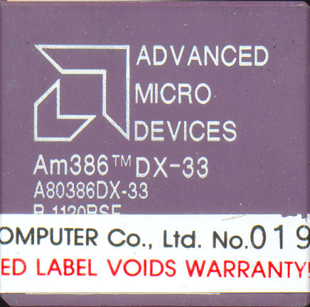 A80386DXL-33 / A80386DX-33 \"White print\"