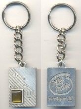 Intel silver keychain PIII with chip die 2