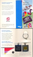 Intel keychain with Pentium die Intel keychain with Pentium die