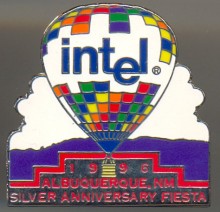 Intel pin AIBF 1996 silver anniversary Intel pin AIBF 1996 silver anniversary