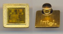 Intel pin with chip Intel pin with chip