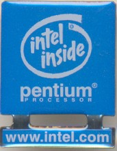 Intel pin 'Intel inside' lightblue Intel pin 'Intel inside' lightblue