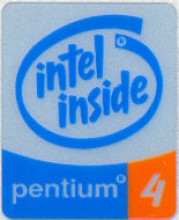 Intel case sticker 'P4' Intel case sticker 'P4'