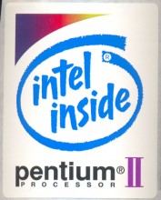 Intel sticker 'PII' Intel sticker 'PII'