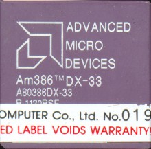 A80386DXL-33 / A80386DX-33 \"White print\"