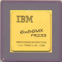 IBM 6x86MX PR233 BVAPR233GC 75 MHz bus IBM 6x86MX PR233 BVAPR233GC 75 MHz bus